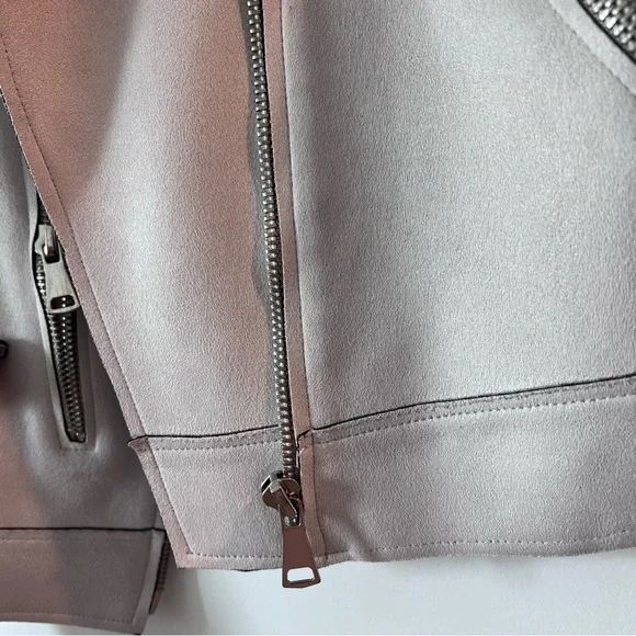 Mango suede beige jacket with pockets and zipper - Picture 5 of 6